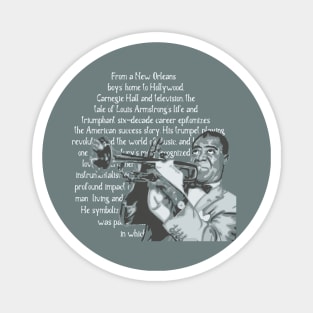 Louis Armstrong Portrait And Quote Magnet
